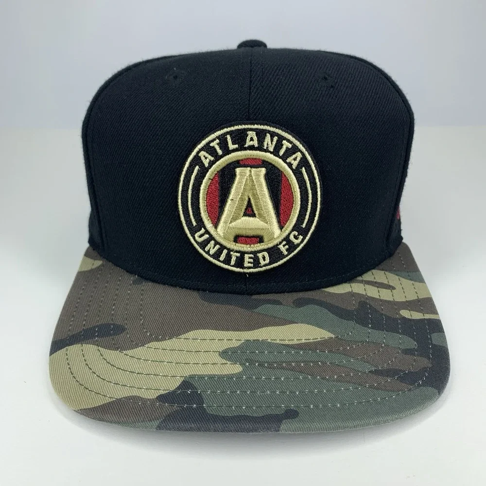 Atlanta United FC Hat YOUTH Football Club MLS Adidas Camo OSFM Snap Baseball Cap